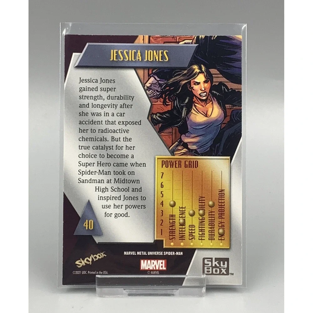 2021 Skybox Marvel‎ Spider-Man Metal Universe Jessica Jones No. 40